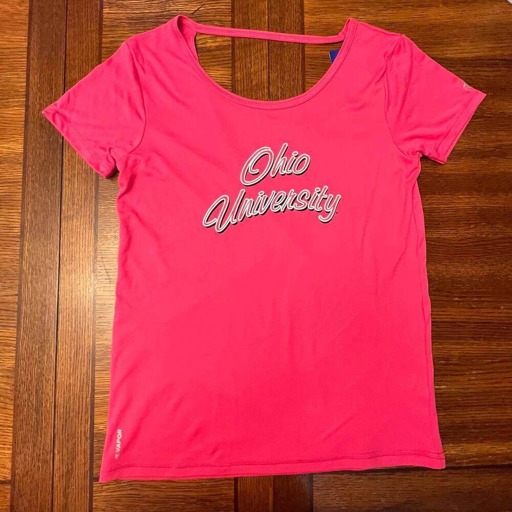 NWT Champion Powertrain Hot Pink OU Ohio University Back Cut Out Shirt Medium - Picture 7 of 9